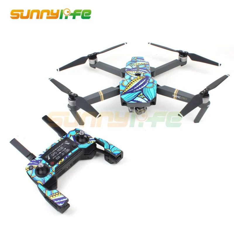 Sunnylife 3M Stickers Waterproof Skin Decals for DJI Mavic Pro Drone body+ Remote Controller+ Extra Batteries