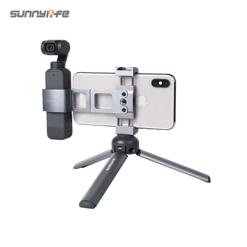 Sunnylife Aluminum Alloy Metal Smartphone Clamp Foldable Camera Mount Holder for POCKET 2/OSMO POCKET