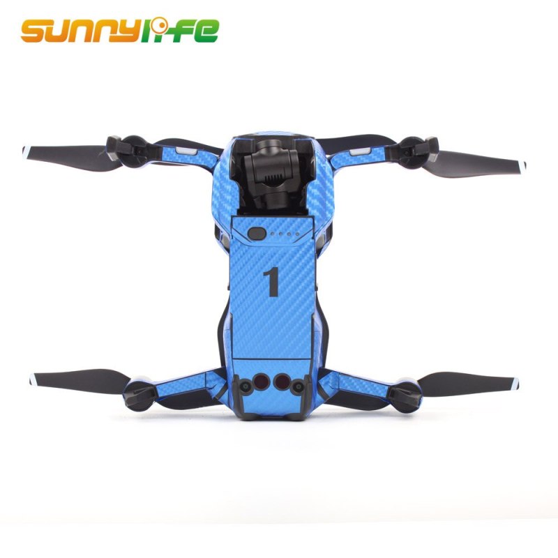 Sunnylife Waterproof PVC Carbon Grain Graphic Stickers Full Set Skin Decals for DJI MAVIC AIR Drone body&Arm&Battery&Controller