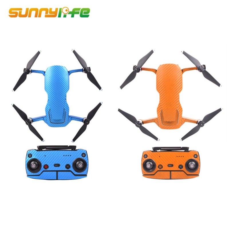 Sunnylife Waterproof PVC Carbon Grain Graphic Stickers Full Set Skin Decals for DJI MAVIC AIR Drone body&Arm&Battery&Controller