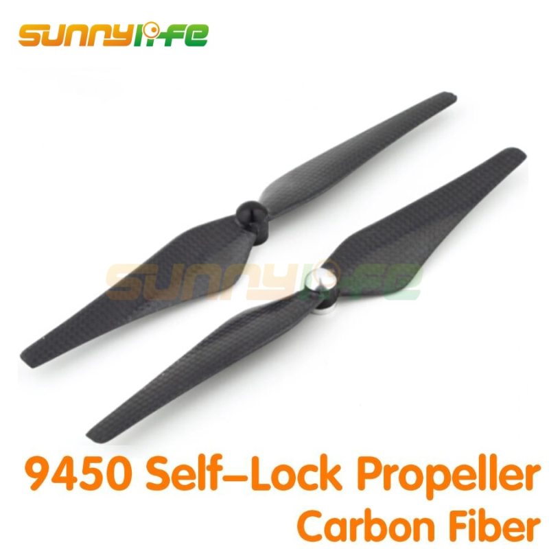 1 Pair 9450 Carbon Fiber Propellers Self-lock Self-tighten Propellers with Self-locking Nuts for DJI Phantom 2/3