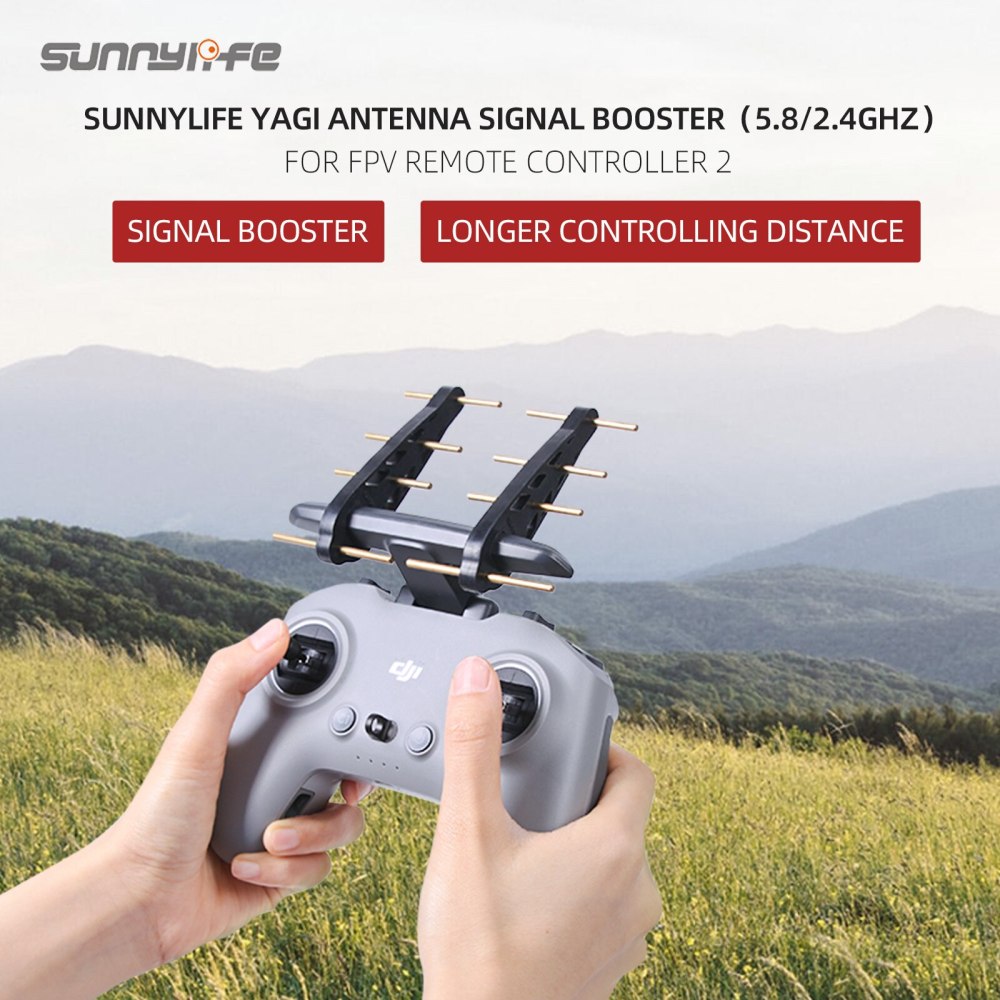 Sunnylife 1 Pair Yagi 5.8Ghz/2.4Ghz Yagi Antenna Signal Booster Soft Silicone for DJI FPV Remote Controller 2
