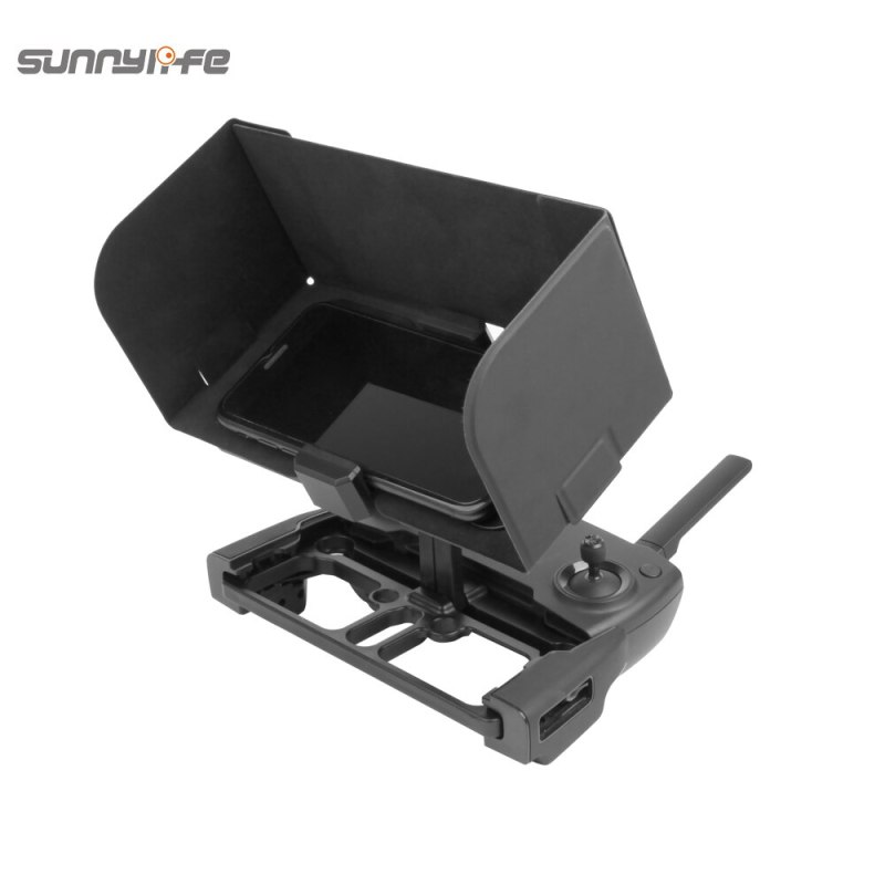 Sunnylife Remote Controller Mobile Phone Holder with Sun Hood Full Screen Smartphone Holder for Mavic Air 2/ Mini/ Pro/ 2/ Air/