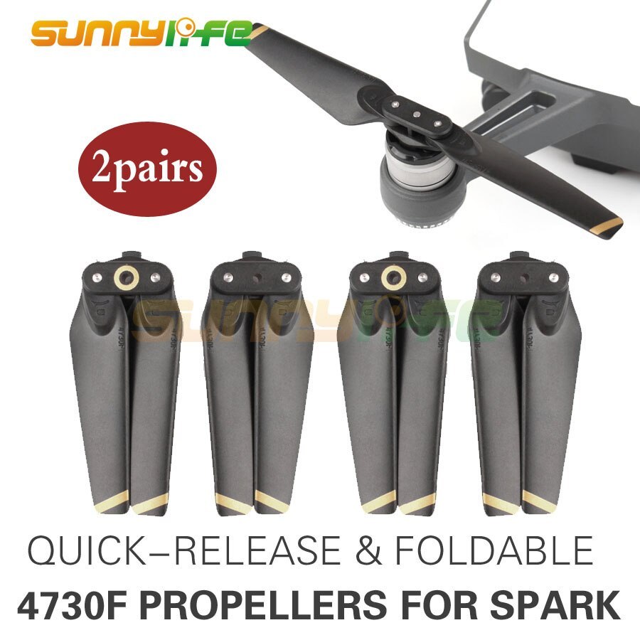 4730F Replacement Propellers Folding Blades White/Golden Stripe Props for DJI SPARK Drone Spare Parts