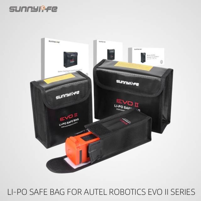 Sunnylife LiPo Safe Bag Explosion-proof Battery Storage Bag for Autel Robotics EVO II Series Drone