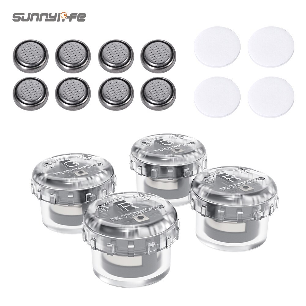 Sunnylife 4pcs Night Flight Light Strobe Flash Mini Lamps Navigation for DJI FPV/Mavic Mini 2/Mavic Air 2/FIMI X8SE/EVO II