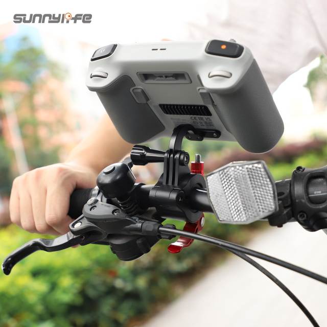 Sunnylife Remote Controller Holder on Bicycle Action Camera Bracket Mount Following Shot Accessories for Mini 3 Pro DJI RC
