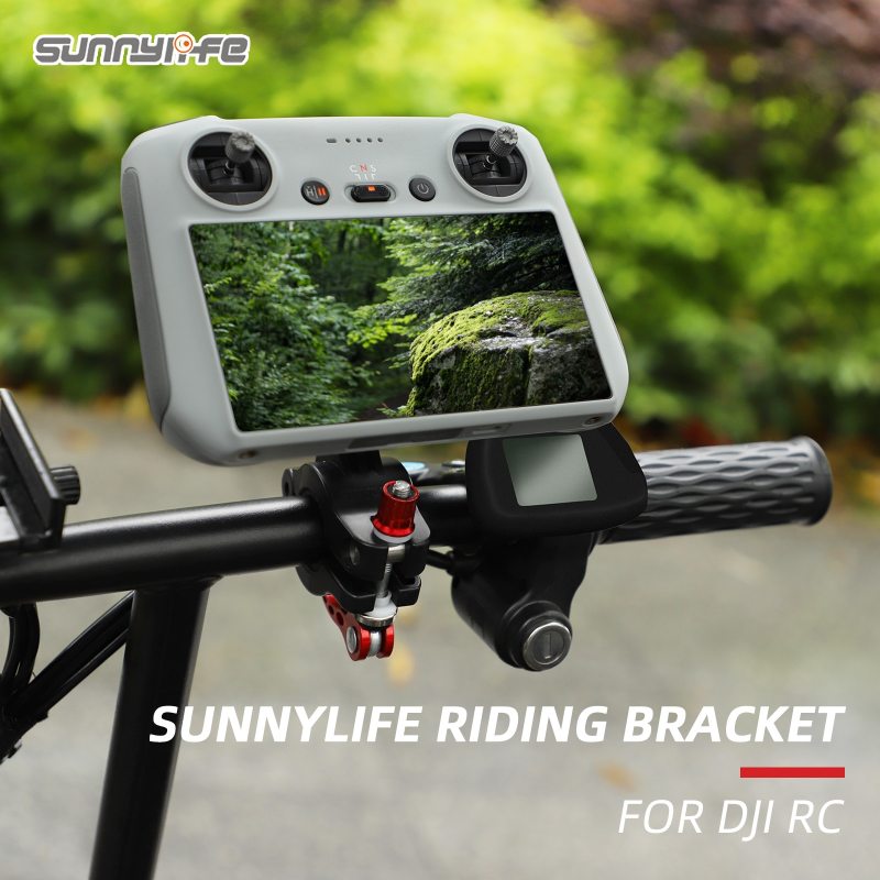 Sunnylife Remote Controller Holder on Bicycle Action Camera Bracket Mount Following Shot Accessories for Mini 3 Pro DJI RC