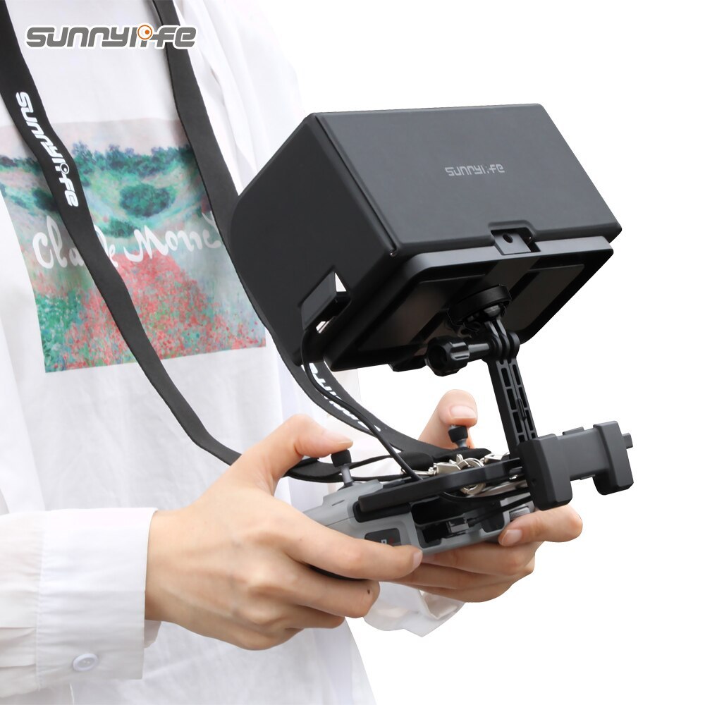Sunnylife Remote Controller Mobile Phone Holder with Sun Hood Full Screen Smartphone Holder for Mavic Air 2/ Mini/ Pro/ 2/ Air/