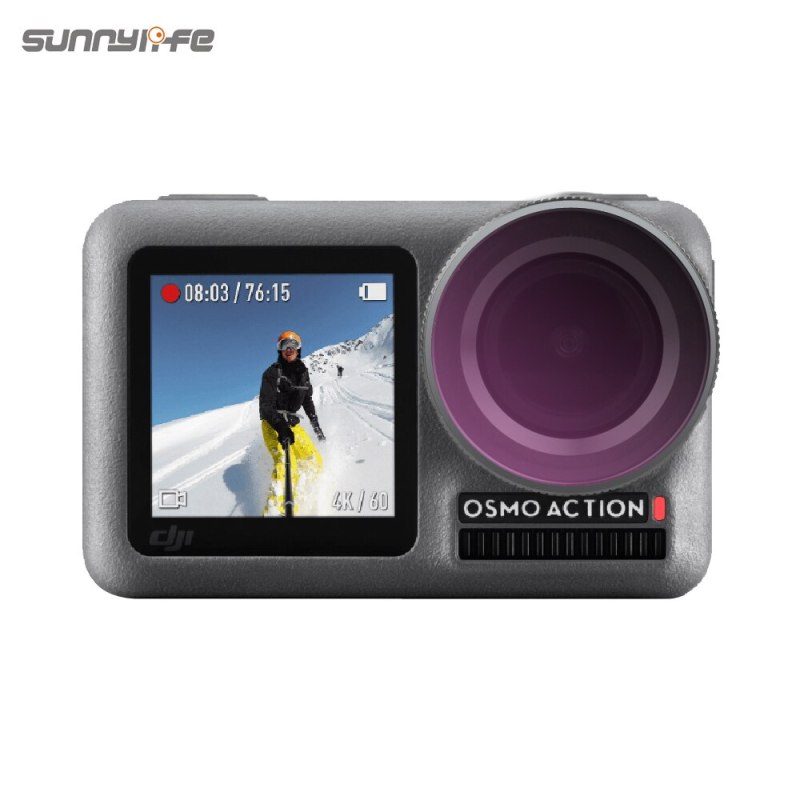 Sunnylife Adjustable ND/PL CPL Lens Filter Diving Filters for DJI OSMO Action Sport Camera