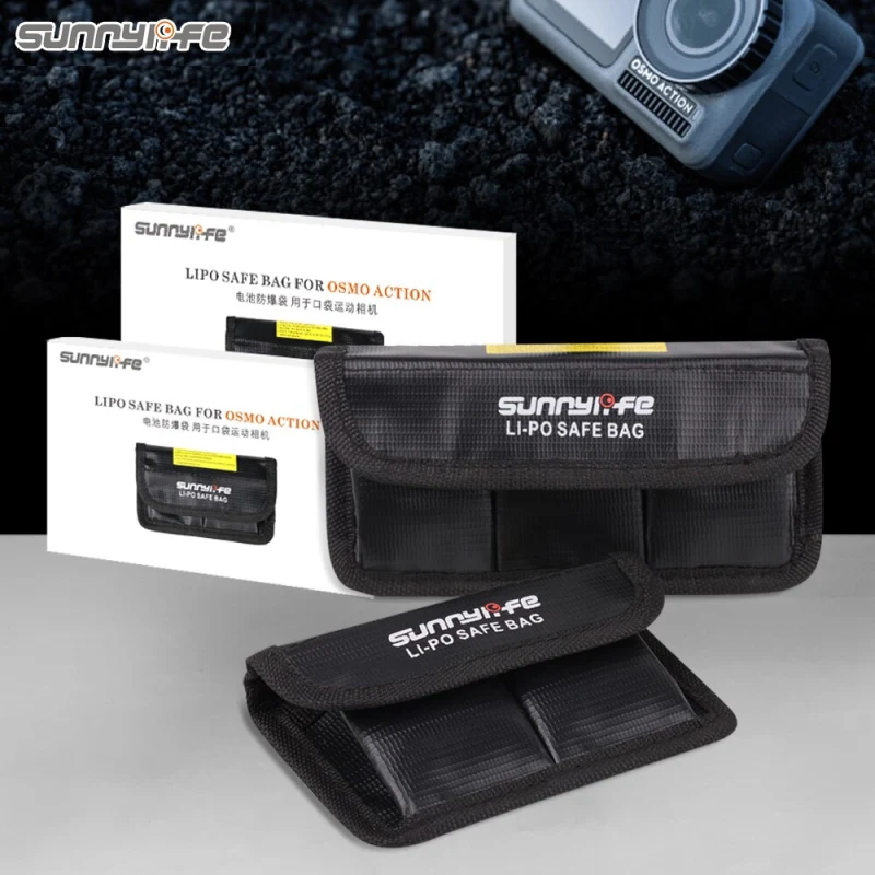 Sunnylife Explosion-proof LiPo Safe Bag Battery Protective Storage Bag for DJI OSMO ACTION