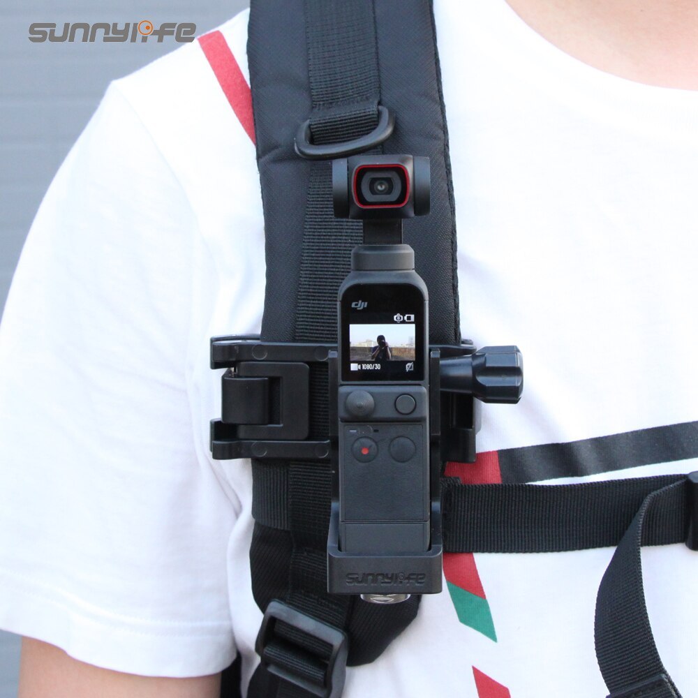 Sunnylife Foldable Dual Hook Adapter Base Mount Connecting Backpack Clamp Bicycle Clip Accessories for Pocket 2