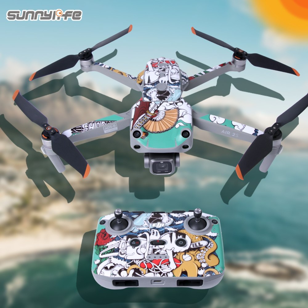 Sunnylife PVC Stickers Protective Film Scratch-proof Decals Skin for DJI Air 2S