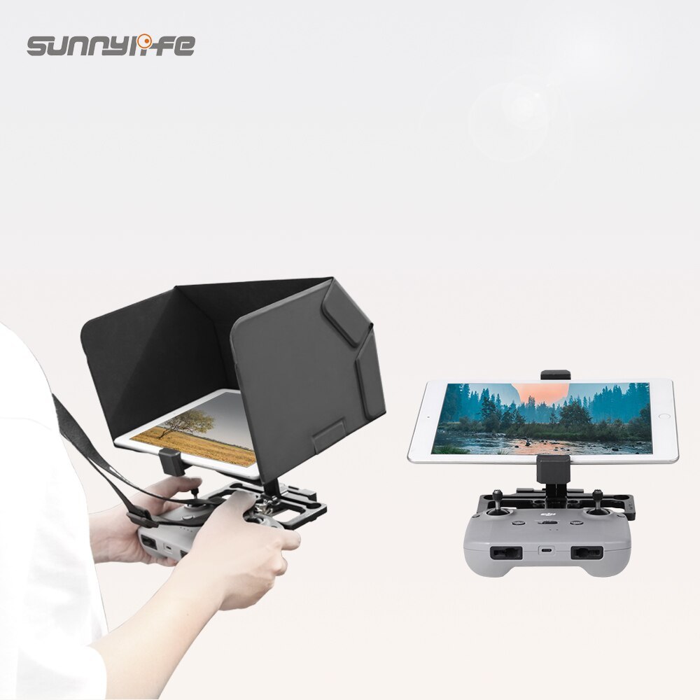 Sunnylife Remote Controller Tablet Holder with Sun Hood Neck Strap Adjustable Angle for Mavic Air 2/Mini/Pro/2/Air/Spark