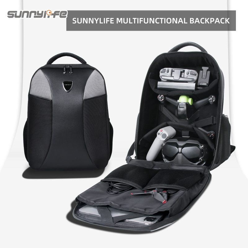 Sunnylife Drone Backpack DIY Large Capacity Travel Bag for DJI FPV Combo Goggles V2 Remote Controller 2 Motion Controller