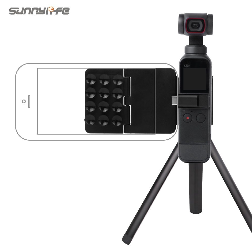 Sunnylife Suction Cup Bracket Smartphone Holder Tripod Extension Rod Stick for POCKET 2/OSMO POCKET