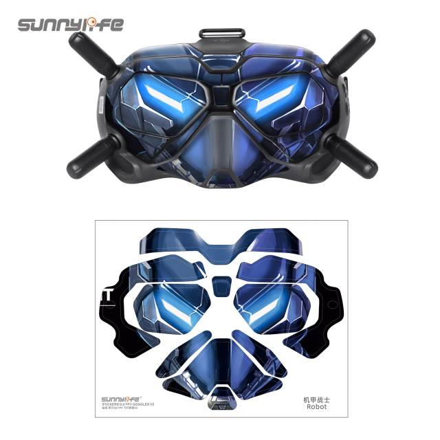 Sunnylife PVC Stickers Protective Film Scratch-proof Decals Skin Accessories for DJI FPV Goggles V2