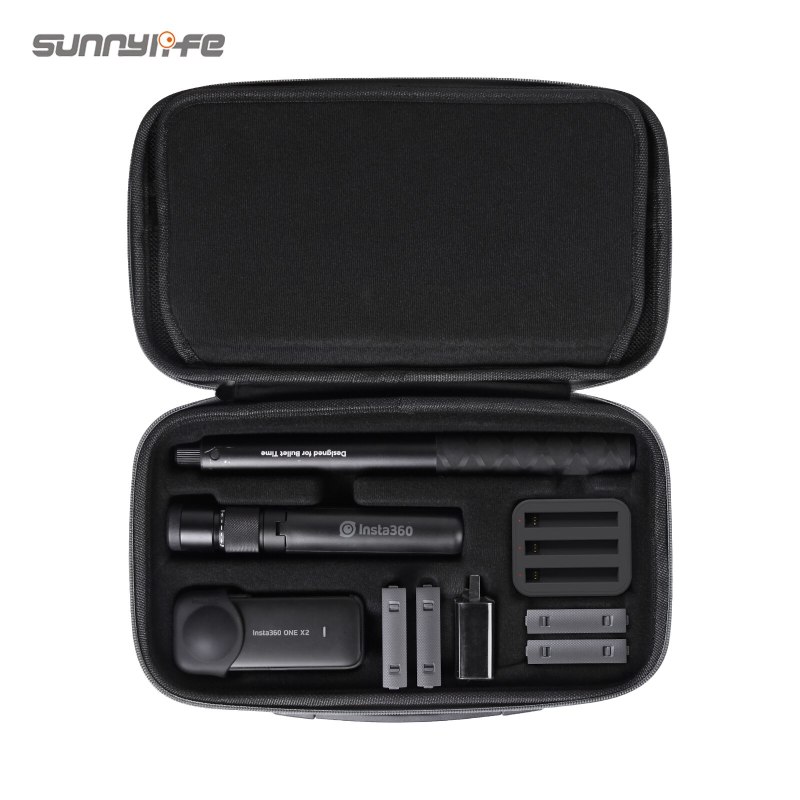 Sunnylife Carrying Case Handbag Storage Bag Bullet Time Selfie Stick Multi-functional Accessories for Insta360 ONE X2/X