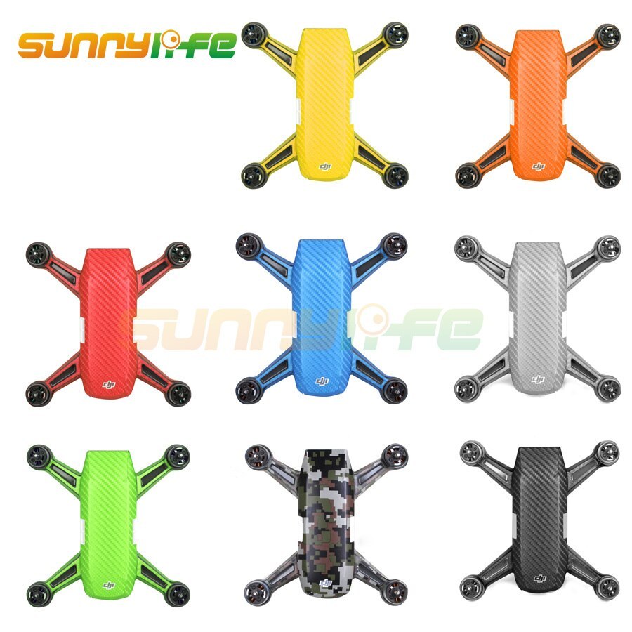 Sunnylife Waterproof PVC Stickers Camouflage Decals Aircraft Remote Controller Battery Skin for DJI SPARK