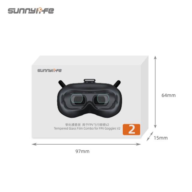 Sunnylife Protective Film Combo HD Tempered Glass Film Lens Protector Explosion-proof Accessories for DJI FPV Goggle