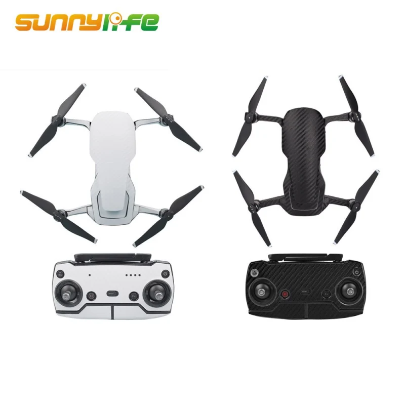 Sunnylife Waterproof PVC Carbon Grain Graphic Stickers Full Set Skin Decals for DJI MAVIC AIR Drone body&Arm&Battery&Controller