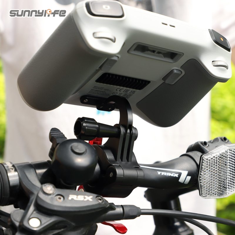 Sunnylife Remote Controller Holder on Bicycle Action Camera Bracket Mount Following Shot Accessories for Mini 3 Pro DJI RC