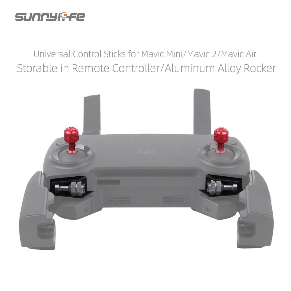 Sunnylife Aluminum Alloy Control Sticks Thumb Rocker Remote Controller Storable Joysticks for Mavic Mini/Mavic 2/Mavic Air