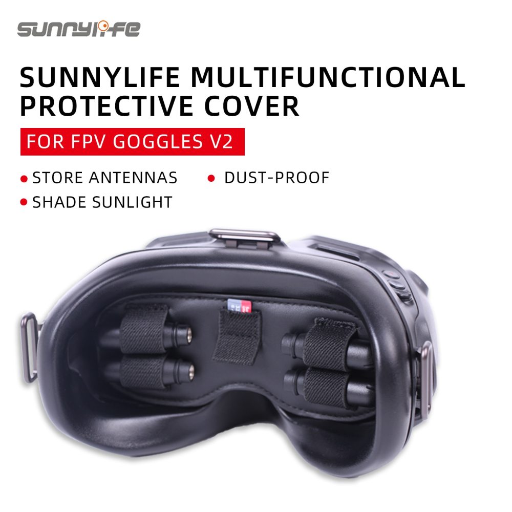 Sunnylife Lens Protector Multifunctional Protective Cover Dust-proof Shading Sunlight Hold Antennas for DJI FPV Goggles V2