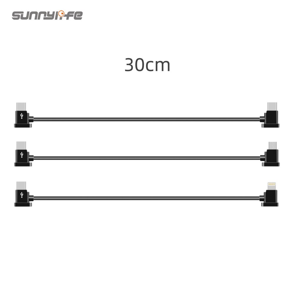 1Pcs TYPE-C to Lightning/TYPE-C/Micro-USB Data Cable 15/30cm Smartphone Tablet for FPV Goggles V2/MINI 2/POCKET 2/MAVIC AIR 2