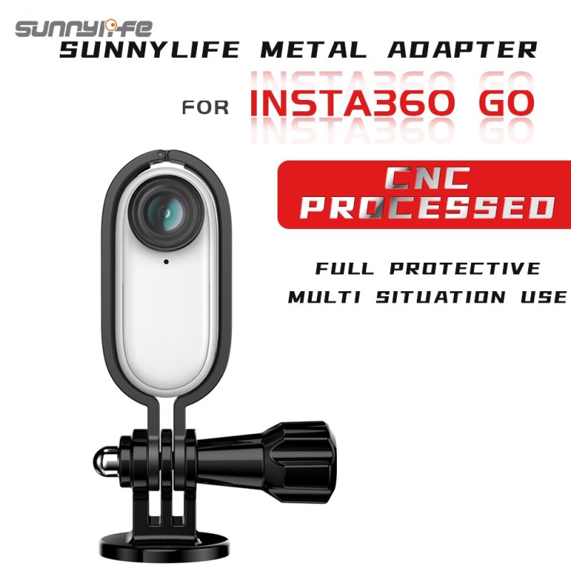 Protective Frame Mount Aluminum Alloy 1/4 Adapter Bracket Stabilizer for Insta360 Go Camera