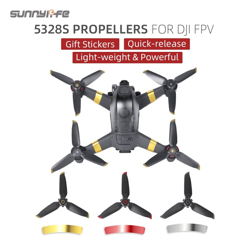 5328S Propellers Quick-release Props with Gift Arm Stickers Accessories for DJI FPV