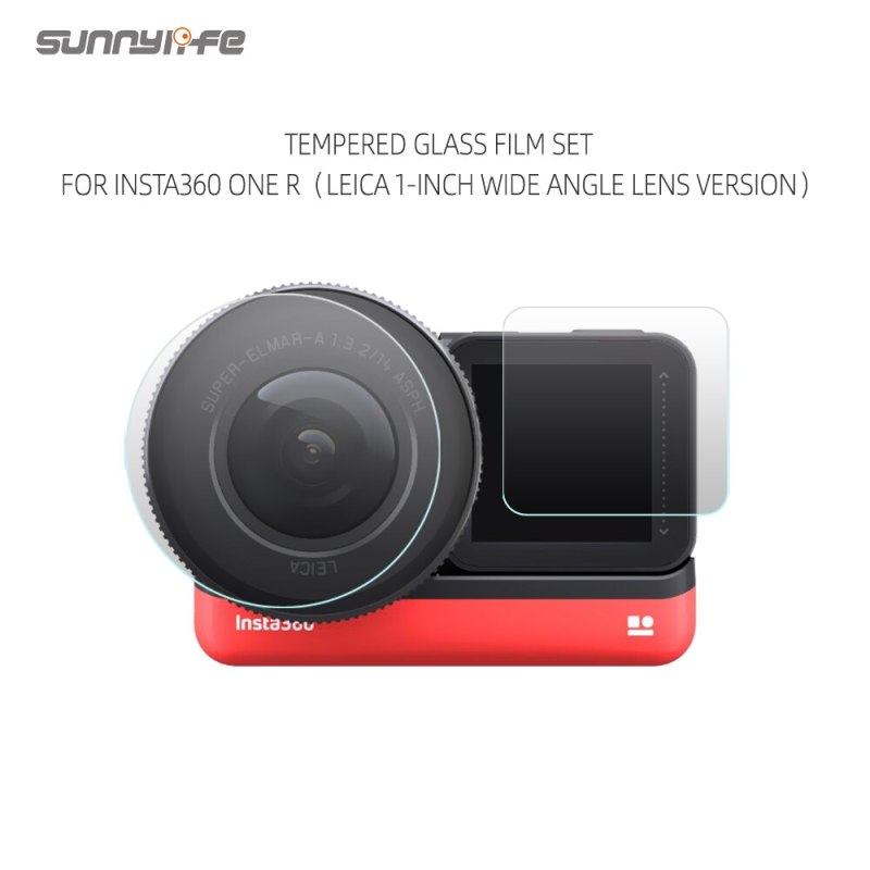Sunnylife Tempered Glass Film Set Screen Film Leica 1-Inch Wide Angle Lens Film for Insta360 ONE R