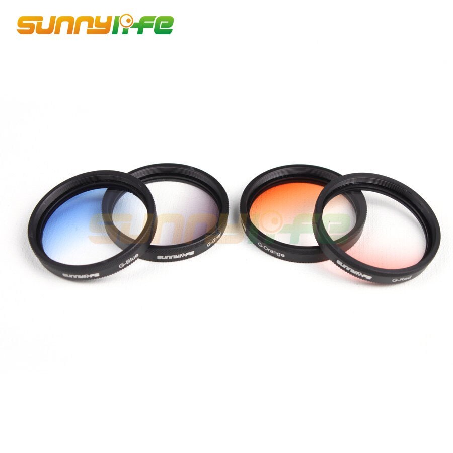 1pc Sunnylife Lens Filter Graduated Filter Graduated Orange/ Red/ Blue/ Grey X3 Filter for DJI OSMO/ OSMO+/ Inspire 1