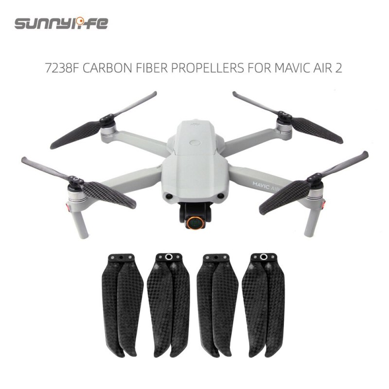 7238F Carbon Fiber Propellers Quick-Release Drone Accessories for Mavic Air 2