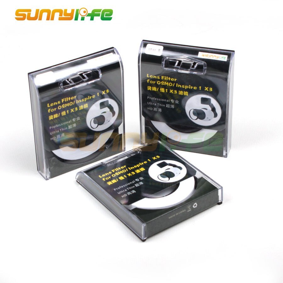 1pc Sunnylife Lens Filter 4X 6X 8X Star Filter Night Filter 4-Point 6-Point 8-Point X3 Filter for DJI OSMO/ OSMO+/ Inspire 1