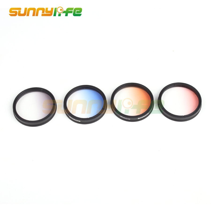 1pc Sunnylife Lens Filter Graduated Filter Graduated Orange/ Red/ Blue/ Grey X3 Filter for DJI OSMO/ OSMO+/ Inspire 1