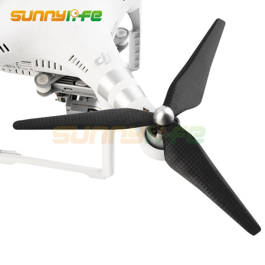 1 Pair Phantom 3 Carbon Fiber Propellers Self-tighten 3-blade Props for DJI Phantom 2 and Phantom 3 9450 Blades