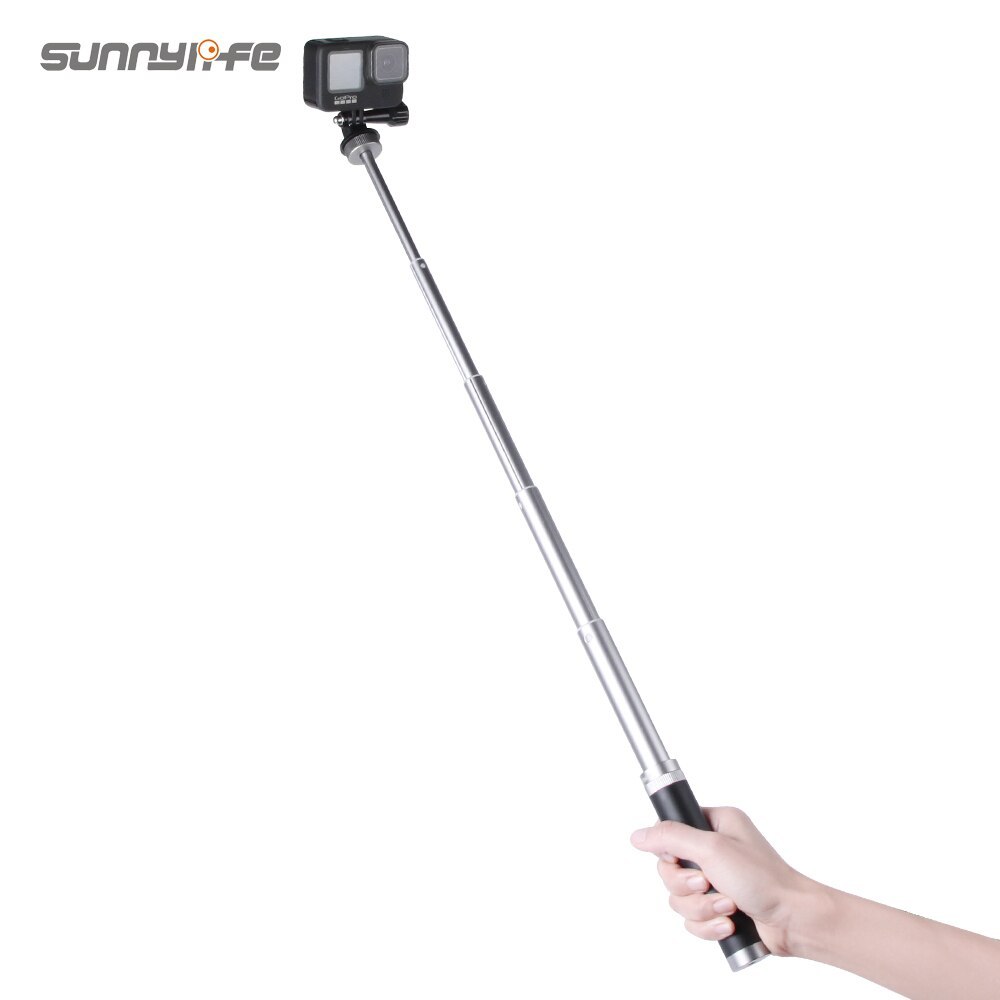 Sunnylife Aluminum Alloy Extension Rod Handheld Retractable Selfie Stick for ACTION 2/OM 5/POCKET 2/GoPro 10/Insta360 One X2