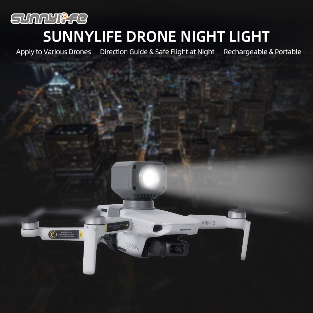 Sunnylife Night Flight Light Holder Mount Navigation Spot Light Headlight Flash Lamp for Air 2SMavic Mini 2/Mavic 2/ Mavic Air 2