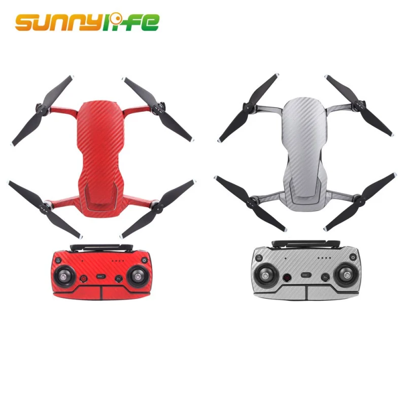 Sunnylife Waterproof PVC Carbon Grain Graphic Stickers Full Set Skin Decals for DJI MAVIC AIR Drone body&Arm&Battery&Controller