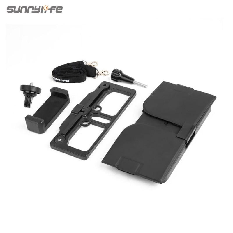 Sunnylife Remote Controller Mobile Phone Holder with Sun Hood Full Screen Smartphone Holder for Mavic Air 2/ Mini/ Pro/ 2/ Air/