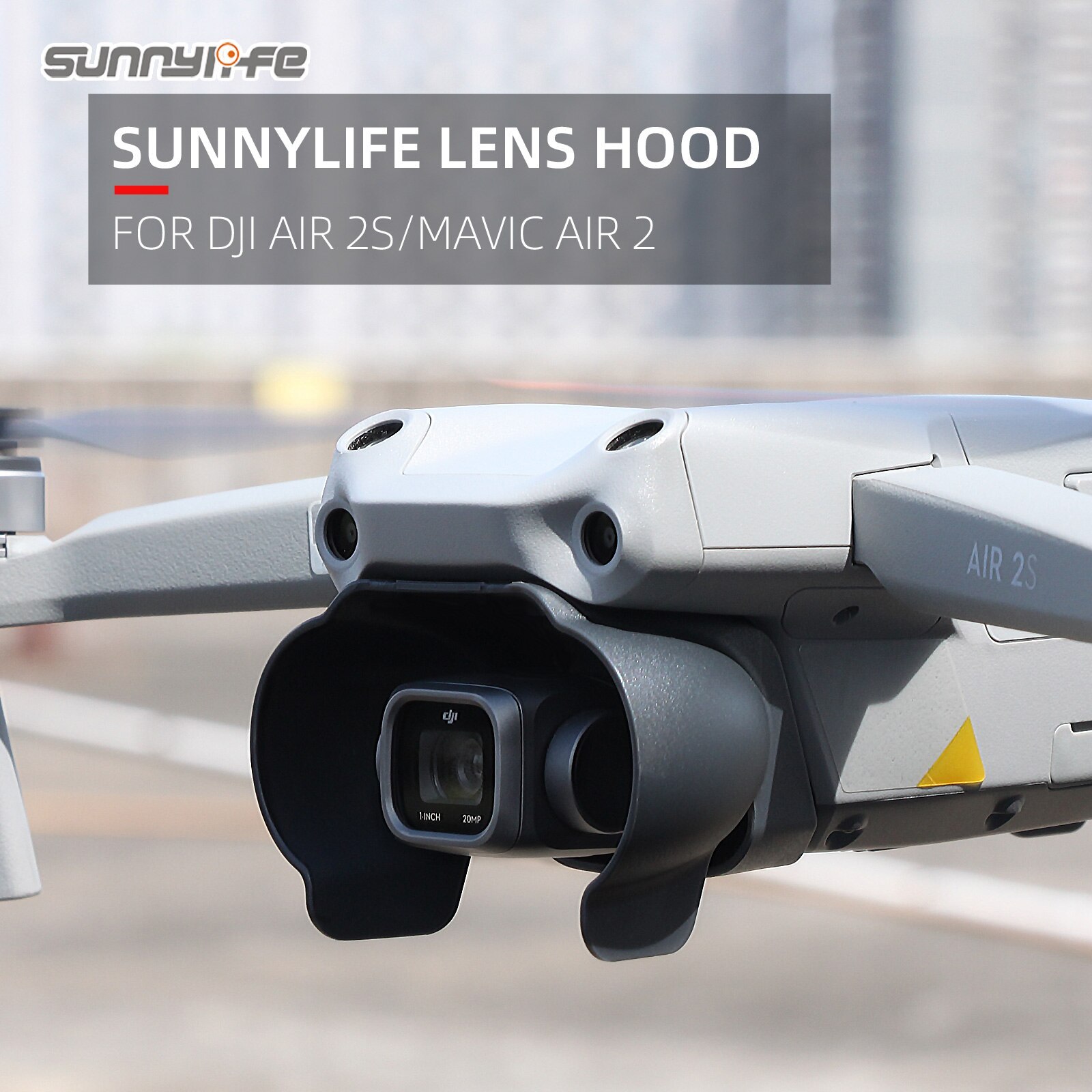 Sunnylife Lens Hood Gimbal Protective Cap Anti-glare Cover Sunshade Accessories for DJI Air 2S/Mavic Air 2