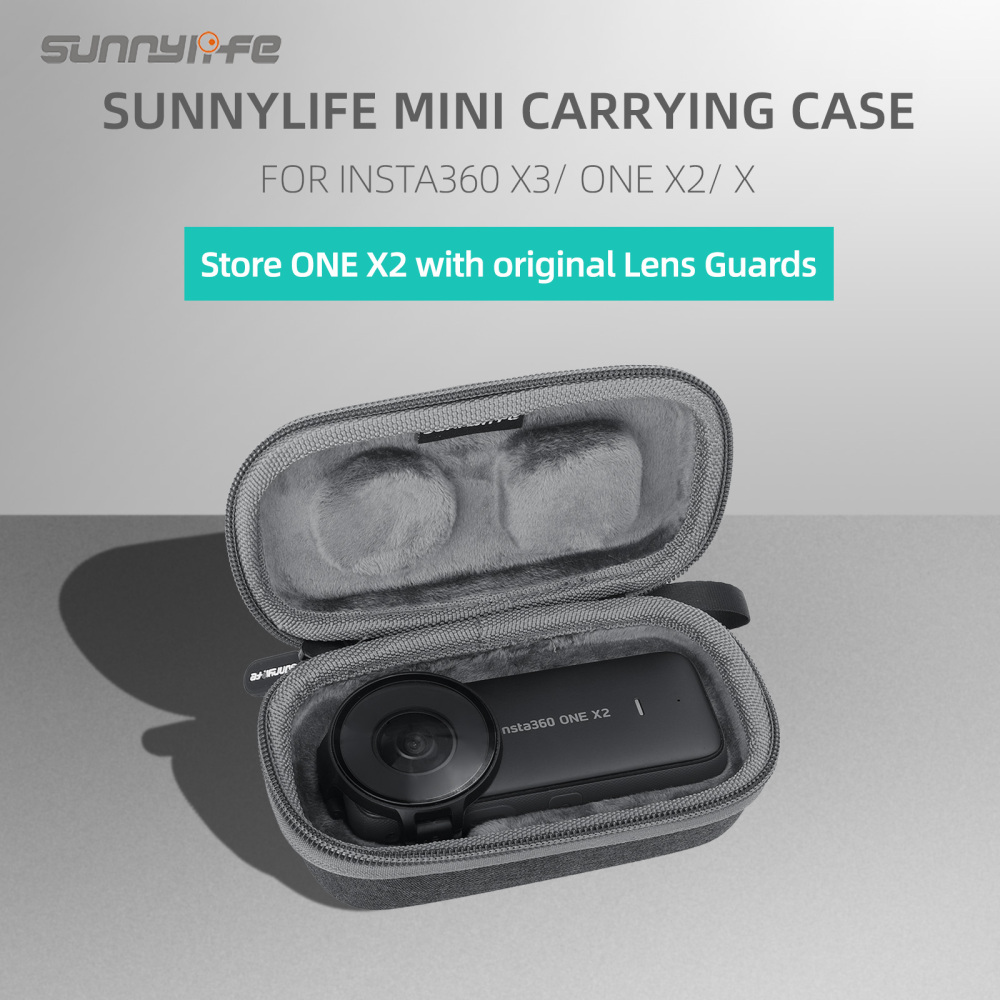 Sunnylife Mini Portable Carrying Case Clutch Bag Protective Storage Bag for Insta360 X3/ ONE X2/ X