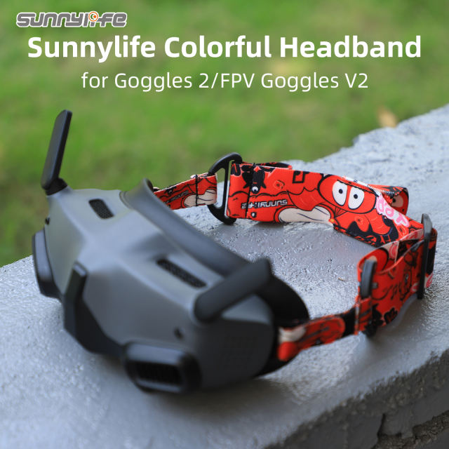 Sunnylife Colorful Headband Soft Elastic Head Strap Adjustable for DJI Avata Goggles 2/FPV Goggles V2