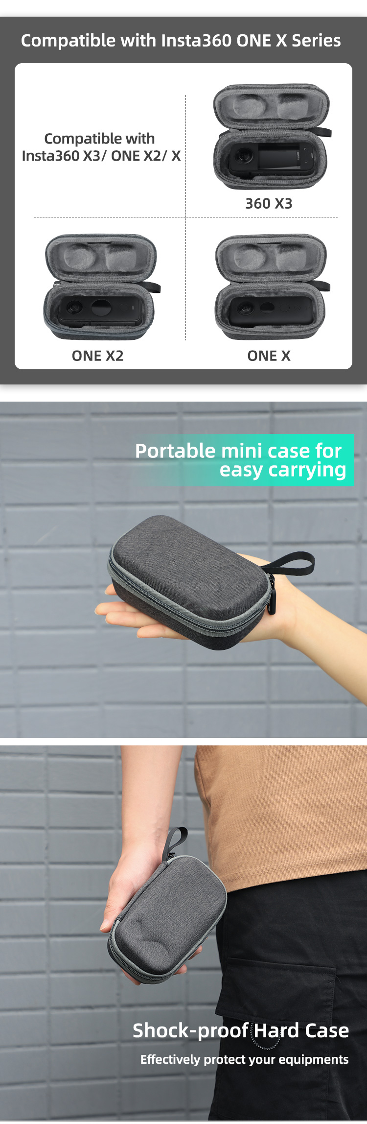 Sunnylife Carrying Case Combo Bag Hard Travel Case Large Capacity