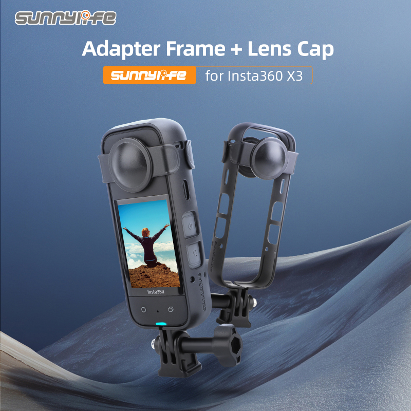 Sunnylife Protective Frame Cage Lens Cap Mounting Brackets Housing Case Cover for Insta360 X3
