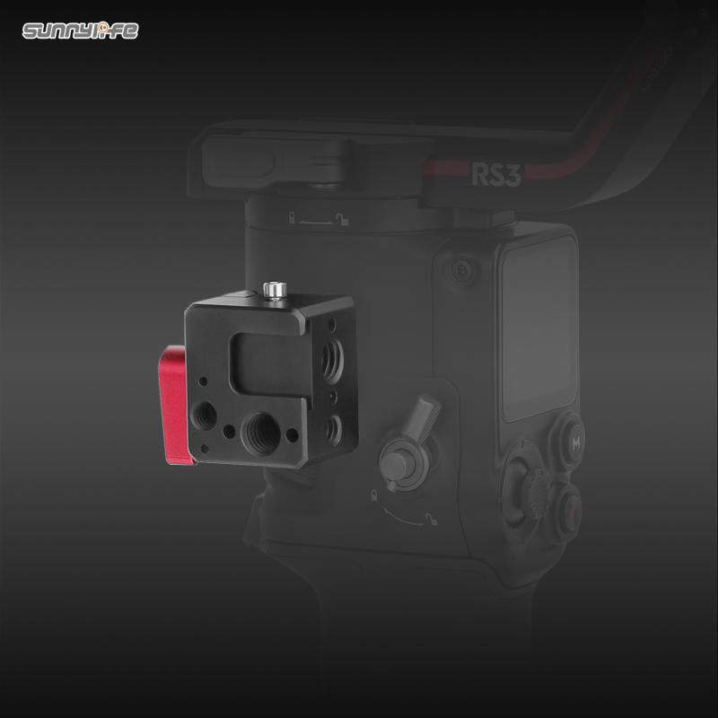 Mounting Plate Clamp Monitor Mount Holder w/ 1/4” Thread 3/8” Locating Hole Gimbal Accessories for DJI RS 2/ RSC 2/ RS 3/ RS 3 Pro