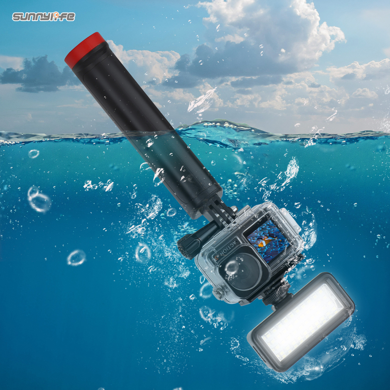 40m Waterproof Diving Fill Light Action Camera Video Light Rechargeable Scuba Photography Accessories for GoPro 10/ Action 3