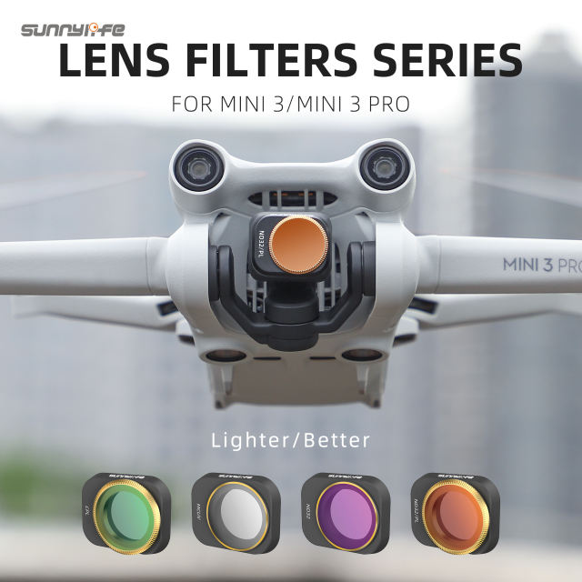 Sunnylife Lens Filters Adjustable CPL Filters ND4 ND16 ND8/PL ND32/PL MCUV Accessories for Mini 3 Pro