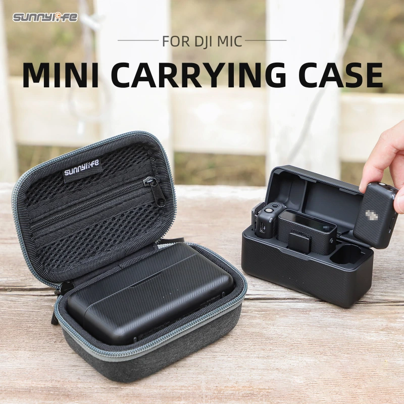 Sunnylife Mini Hard Case Wireless Microphone Carrying Case Storage Bag Outdoor Traveling Vlog Accessories for DJI Mic